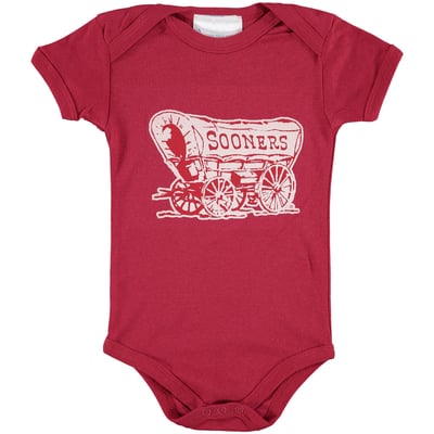 Oklahoma Sooners Two Feet Ahead Infant Big Logo Bodysuit - Crimson
