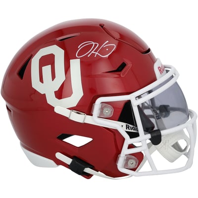Jalen Hurts Oklahoma Sooners Autographed Fanatics Authentic Riddell Speed Flex Mid-Size Helmet