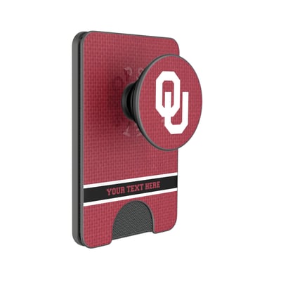 Oklahoma Sooners Keyscaper Personalized Endzone Solid PopSockets Magnetic Wallet