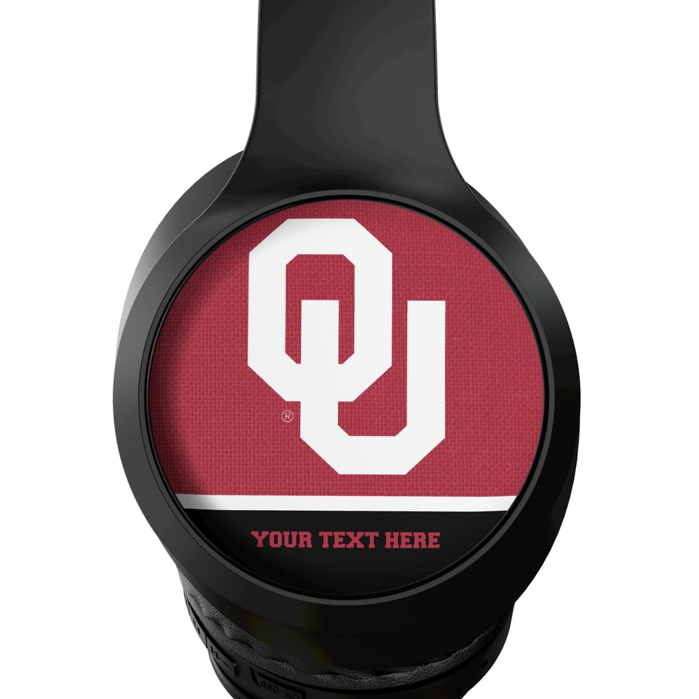 Oklahoma Sooners Keyscaper Personalized Endzone Solid Wireless Bluetooth Headphones With Case