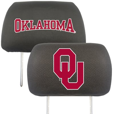 Oklahoma Sooners Logo Brands Car Head Rest Cover