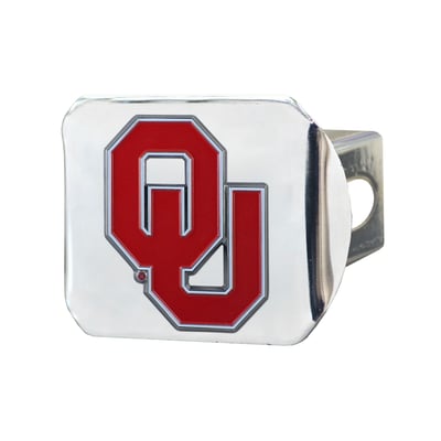 Oklahoma Sooners Logo Brands Chrome Hitch Cover