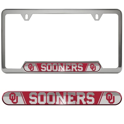  Oklahoma Sooners Logo Brands Embossed License Plate Frame