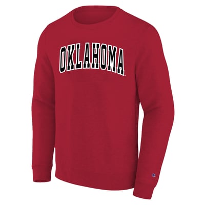 Oklahoma Sooners Champion Arch Applique Sweatshirt Men's Big and Tall - Crimson
