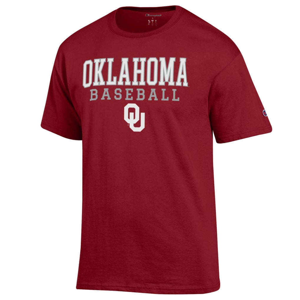  Oklahoma Sooners Champion Baseball Stack T-Shirt - Crimson