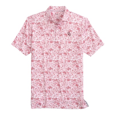 Oklahoma Sooners johnnie-O Tailgater 2.0 Polo - Crimson