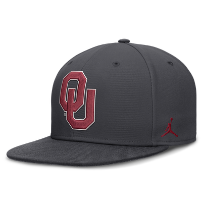 Oklahoma Sooners Jordan Brand Pro Dri-FIT Fitted Hat - Anthracite