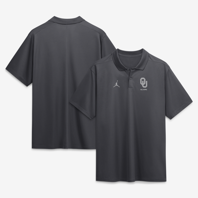  Oklahoma Sooners Jordan Brand Victory Dri-FIT Polo - Anthracite