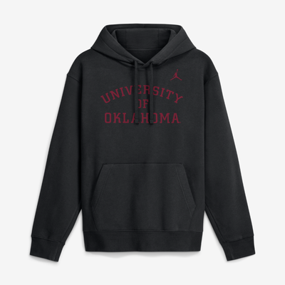 Oklahoma Sooners Jordan Brand Throwback Arch Fleece Hoodie - Black