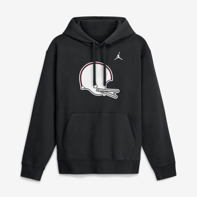Oklahoma Sooners Jordan Brand Throwback Helmet Fleece Hoodie - Black
