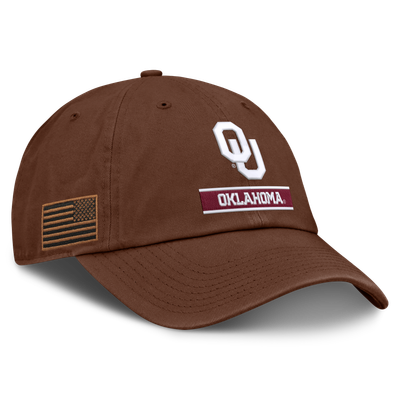 Oklahoma Sooners Jordan Brand 2026 Military Appreciation Club Adjustable Hat - Brown