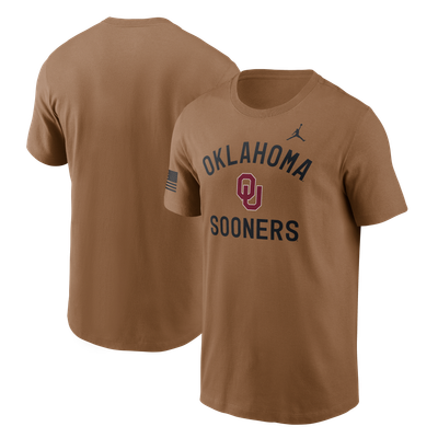 Oklahoma Sooners Jordan Brand 2026 Military Appreciation Sideline Dri-FIT T-Shirt - Brown