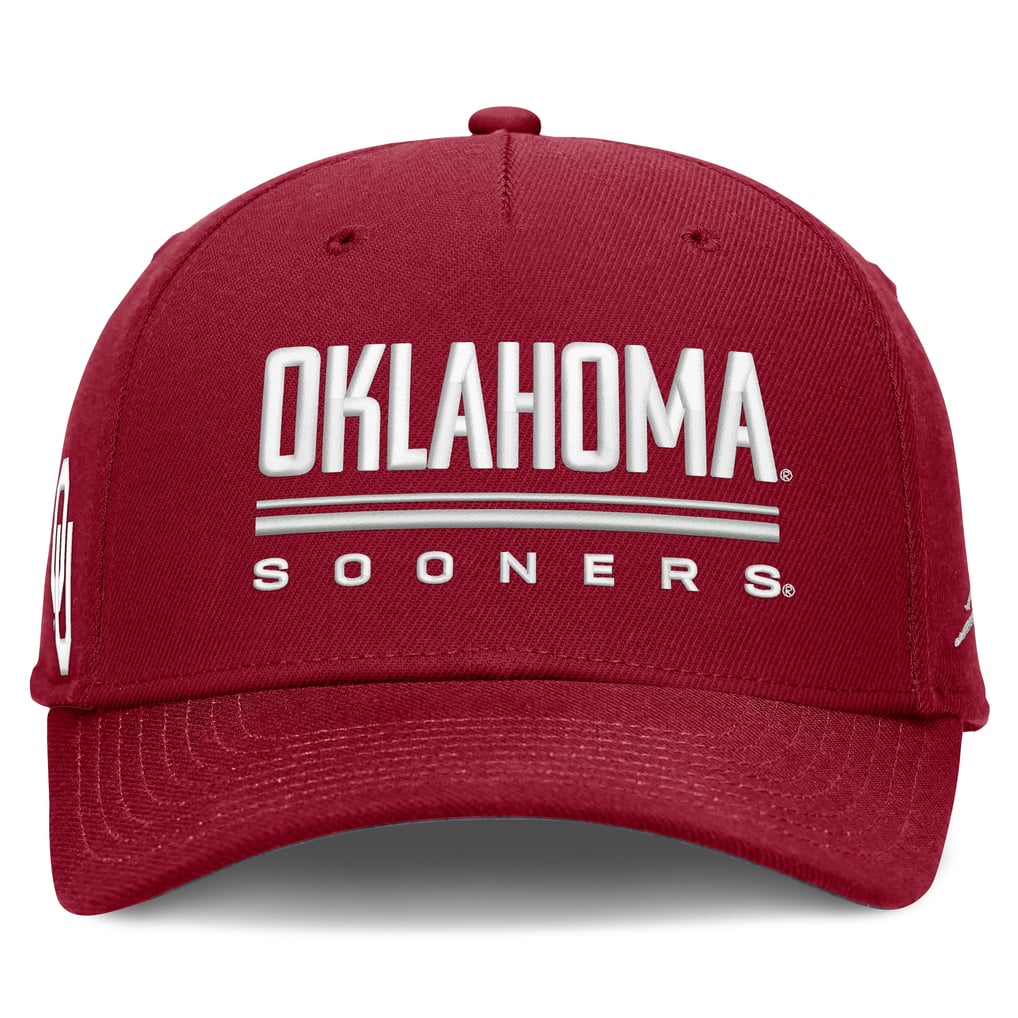  Oklahoma Sooners Jordan Brand 2026 Sideline Dri-FIT Rise Adjustable Hat - Crimson
