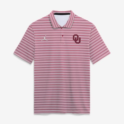  Oklahoma Sooners Jordan Brand Primetime Vapor Striped Dri-FIT Polo - Crimson