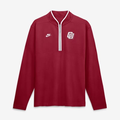  Oklahoma Sooners Nike Courtside Victory Dri-FIT Half-Zip Pullover - Crimson