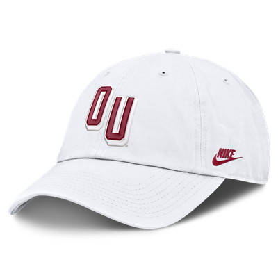  Oklahoma Sooners Nike Legacy Letter & Mascot Club Adjustable Hat - White