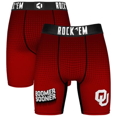  Oklahoma Sooners Rock Em Slogan Boxer Briefs - Crimson