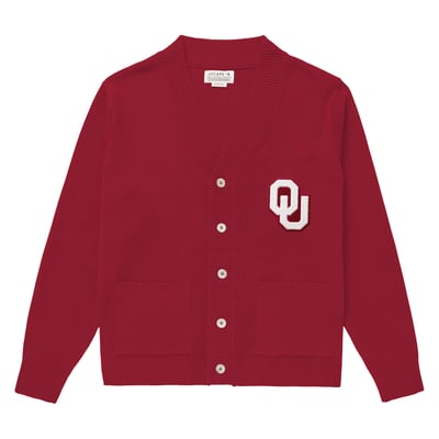  Oklahoma Sooners Uscape Apparel Renew Full-Button Cardigan - Crimson