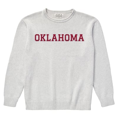  Oklahoma Sooners Uscape Apparel Renew Coastal Knit Sweater - Gray