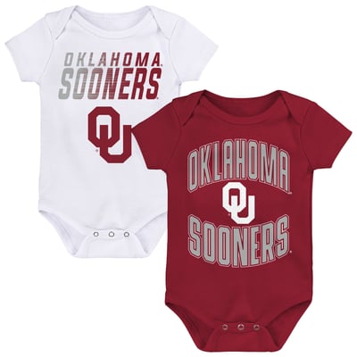 Oklahoma Sooners Outerstuff Newborn Snuggle Blitz Two-Piece Bodysuit Set - Crimson