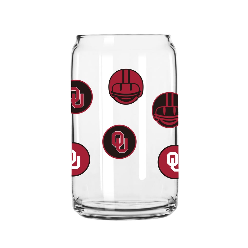 Oklahoma Sooners 16oz. Smiley Can Glass