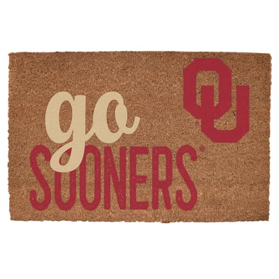 Oklahoma Sooners 20" x 30" Go Team Coir Door Mat
