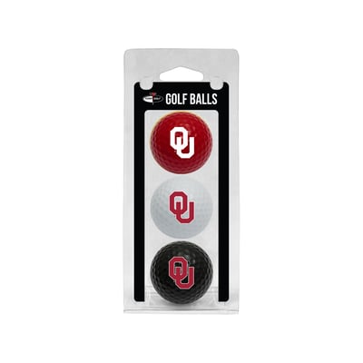Oklahoma Sooners 3-Pack Multi-Colored Team Golf Ball Set