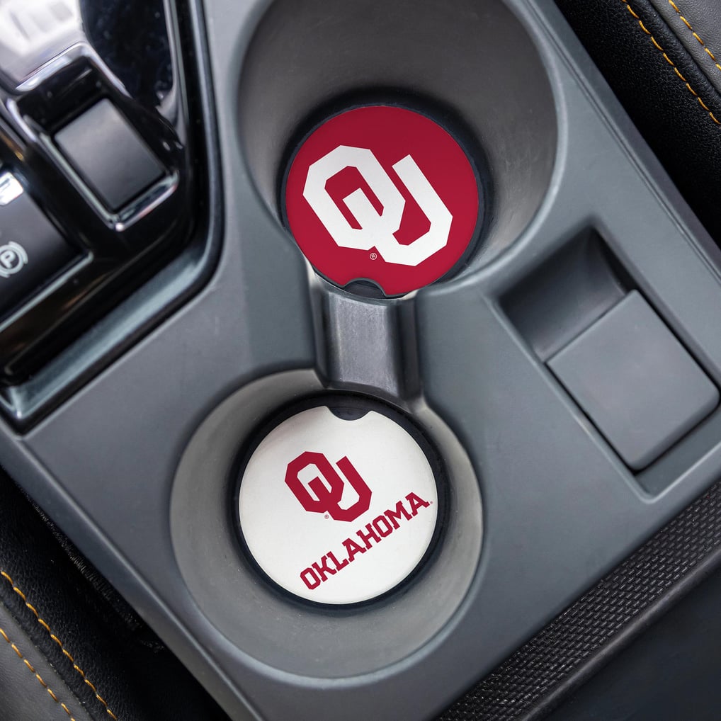 Oklahoma Sooners Ceramic Car Coaster Four-Piece Set