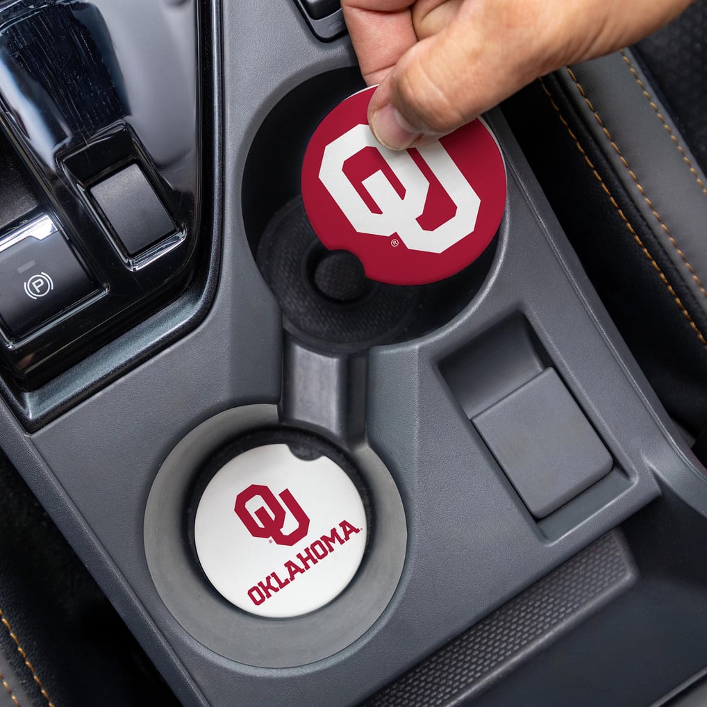 Oklahoma Sooners Ceramic Car Coaster Four-Piece Set