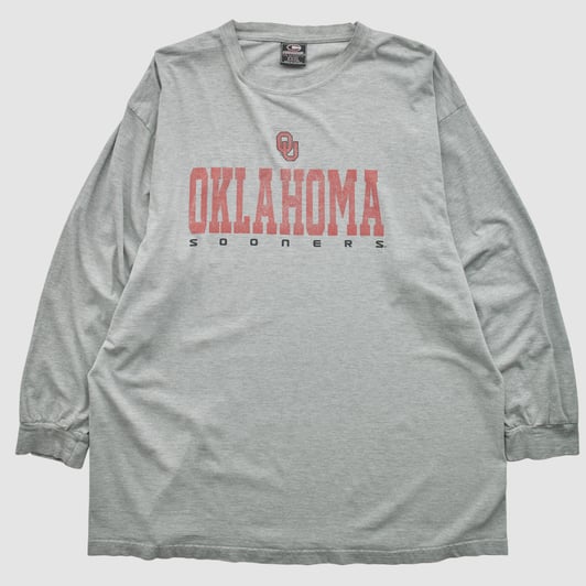 Oklahoma Sooners Colosseum 2000s Long Sleeve T-shirt - Heather Gray - 3XL by Fanatics Real Vintage