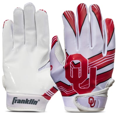Oklahoma Sooners Franklin Sports  Youth Football Gloves 
