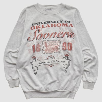 Oklahoma Sooners Garan 90s Sweatshirt - White - S by Fanatics Real Vintage