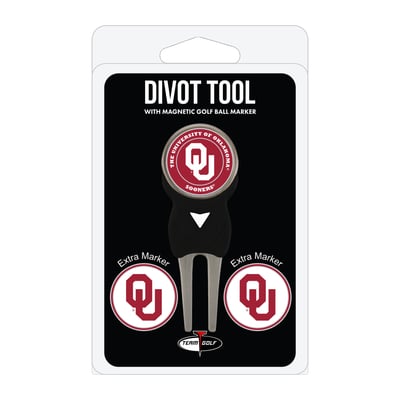 Oklahoma Sooners Golf Divot Tool Pack with 3 Magnetic Markers