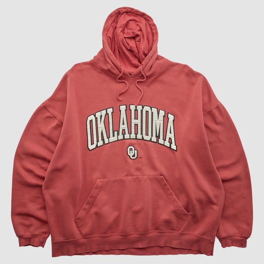 Oklahoma Sooners J America Sportswear 2010s Hooded Pullover Sweatshirt - Red - XL by Fanatics Real Vintage