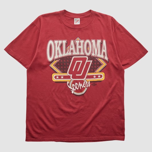 Oklahoma Sooners Jerzees 90s T-shirt - Red - L by Fanatics Real Vintage
