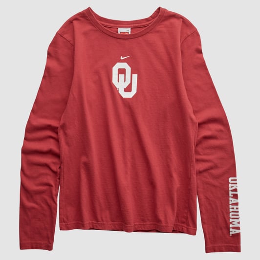 Oklahoma Sooners Nike 2000s Long Sleeve T-shirt - Red - M by Fanatics Real Vintage