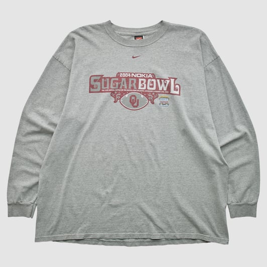 Oklahoma Sooners Nike 2004 Long Sleeve T-shirt - Heather Gray - 3XL by Fanatics Real Vintage