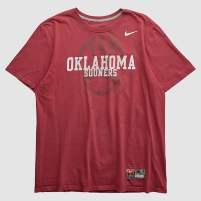 Oklahoma Sooners Nike 2010s T-shirt - Red - L by Fanatics Real Vintage