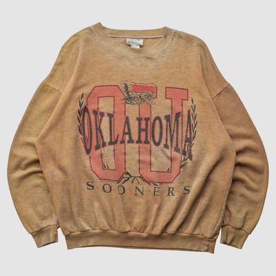 Oklahoma Sooners Summit Sportswear 90s Pullover Sweatshirt - Clay - L by Fanatics Real Vintage