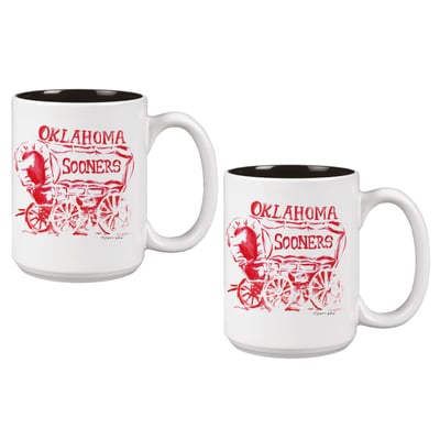 Oklahoma Sooners Two-Piece 15oz. Laura Wilcox Mascot Mug Set