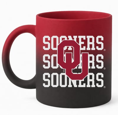 Oklahoma Sooners Pegasus 16oz. Echo Fade Soft Touch Ceramic Mug