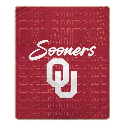 Oklahoma Sooners Pegasus Echo Script Fade 50" x 60" Ultra Soft Throw Blanket