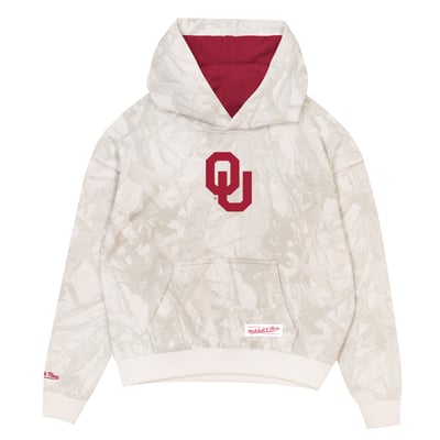  Oklahoma Sooners Mitchell & Ness Preschool Ghosted Pop Over Hoodie - White