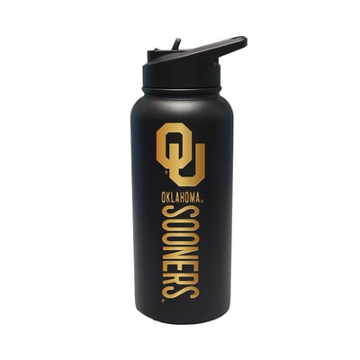 Oklahoma Sooners The Memory Company 32oz. Stainless Steel Gold Lettering Tumbler