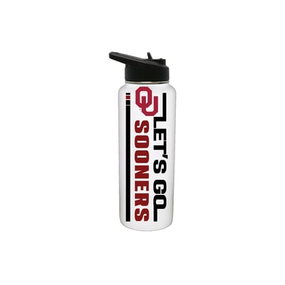 Oklahoma Sooners The Memory Company 34oz. Let's Go Stainless Steel Quencher Bottle