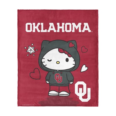 Oklahoma Sooners The Northwest Group Hello Kitty 46" x 60" Silk Touch Throw Blanket