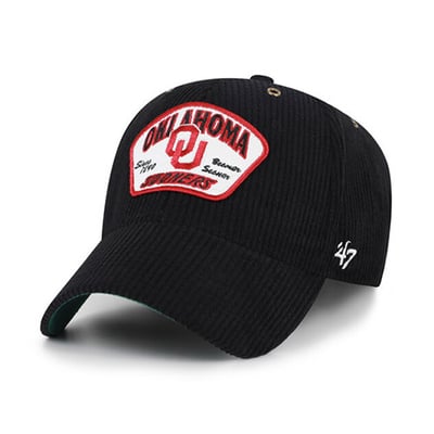 Oklahoma Sooners '47 Unisex Accordia Corduroy MVP Adjustable Hat - Black