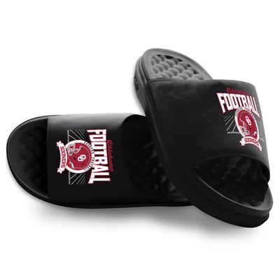Oklahoma Sooners ISlide Unisex Football Kickoff Motive Slide Sandals - Black