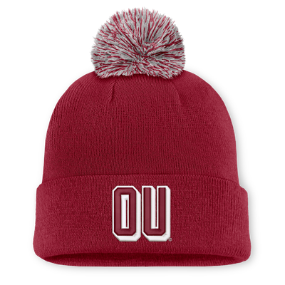 Oklahoma Sooners Nike Unisex Letter Mascot Knit Hat with Pom - Crimson