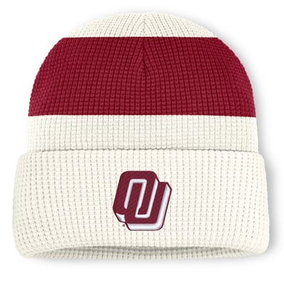  Oklahoma Sooners Nike Unisex Legacy Letter Cuffed Knit Hat - White